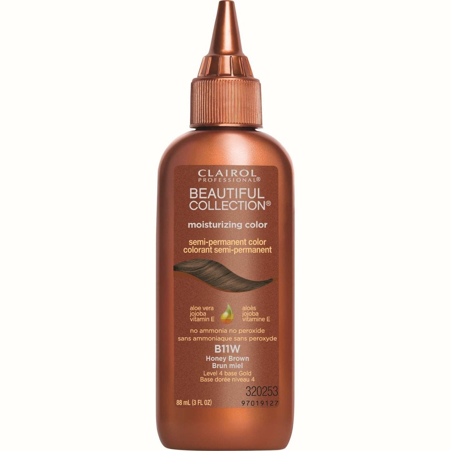 Semi-Permanent Hair Color Honey Brown with Aloe Vera & Jojoba Oil 3oz