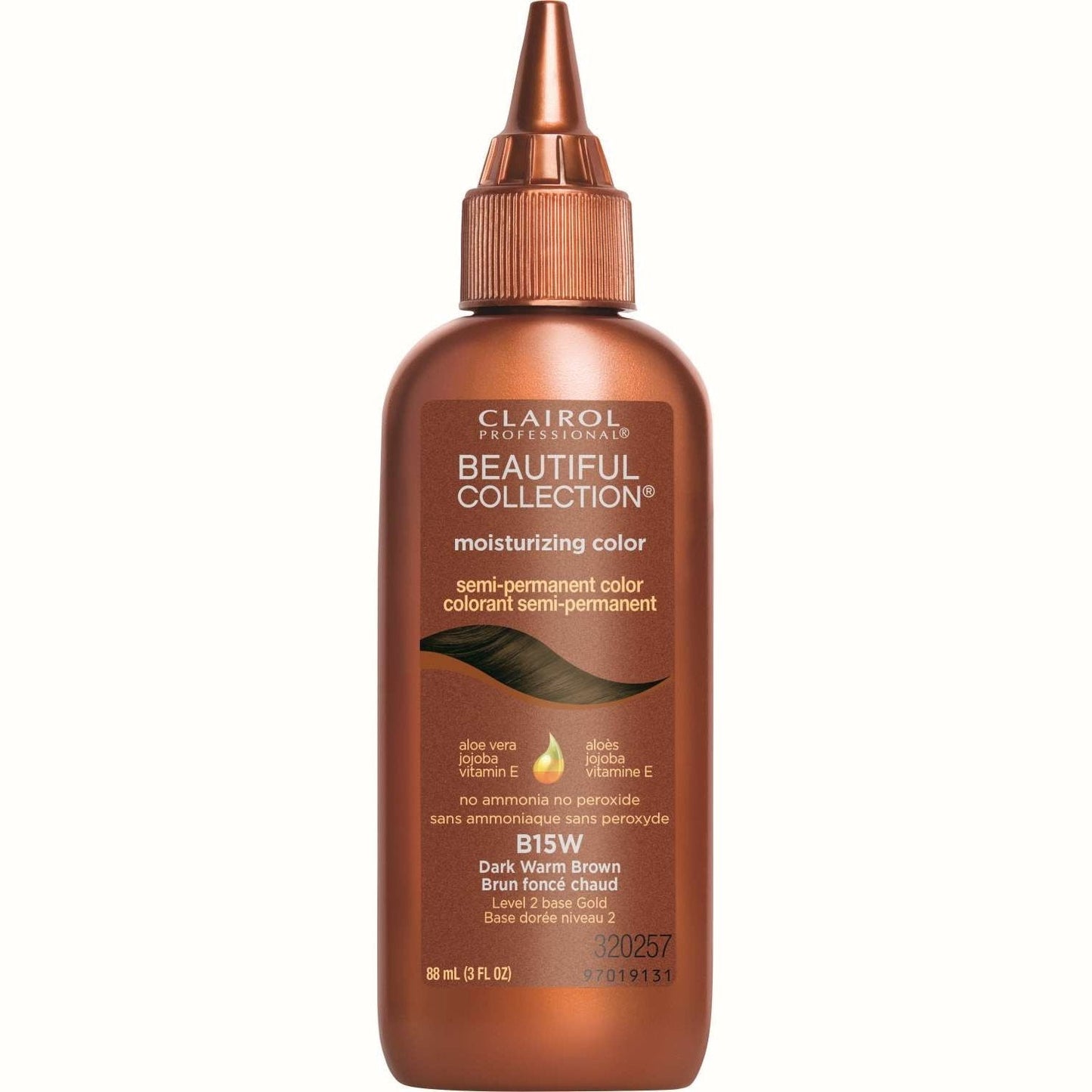 Semi-Permanent Hair Color Dark Warm Brown with Aloe, Jojoba Oil & Vitamin E 3oz