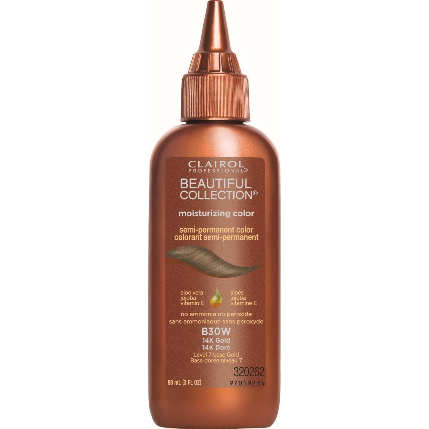 Semi-Permanent Hair Color with 14K Gold, Aloe Vera & Jojoba Oil