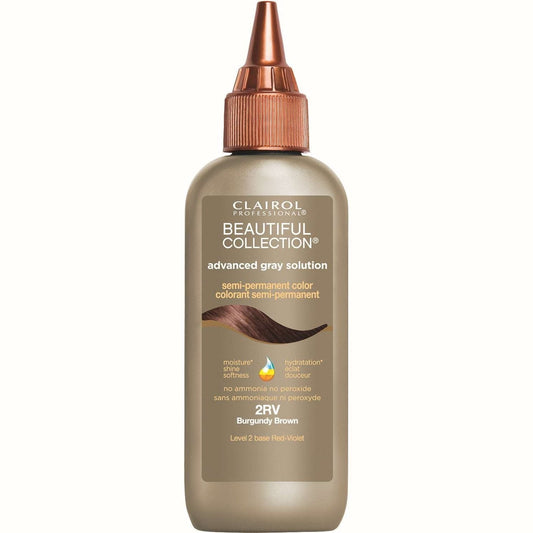 Semi-Permanent Hair Color Gray Coverage Burgundy Brown 2RV 12 Washes
