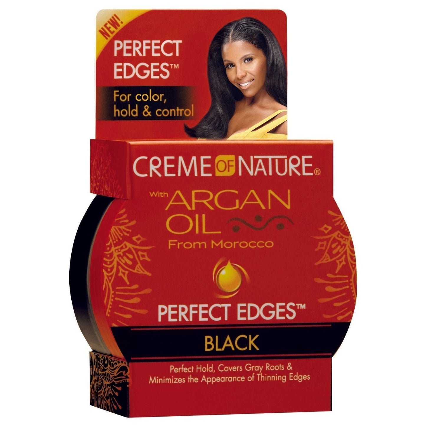 Creme of Nature Edge Control with Argan Oil Black Temporary Hair Color