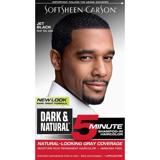 Permanent Hair Color with Aloe Vera and Honey Jet Black 5-Minute Formula for Men