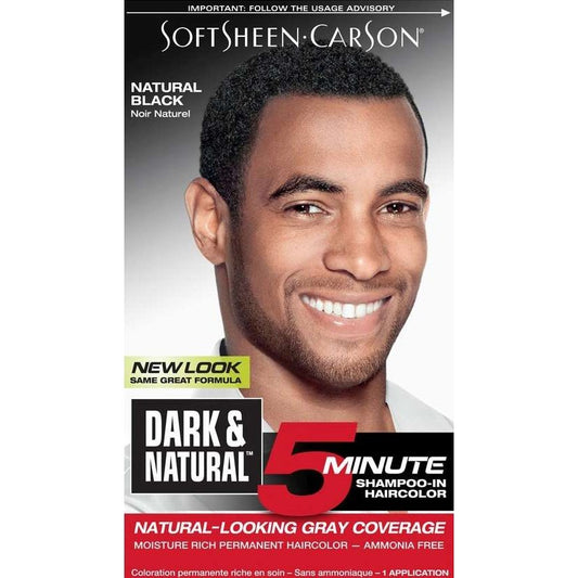 Permanent Hair Color Natural Black with Aloe Vera and Honey 32 Mens 5-Minute Formula