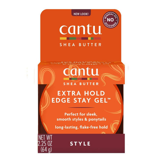 Cantu Edge Stay Gel with Shea Butter for Textured Hair 2 oz