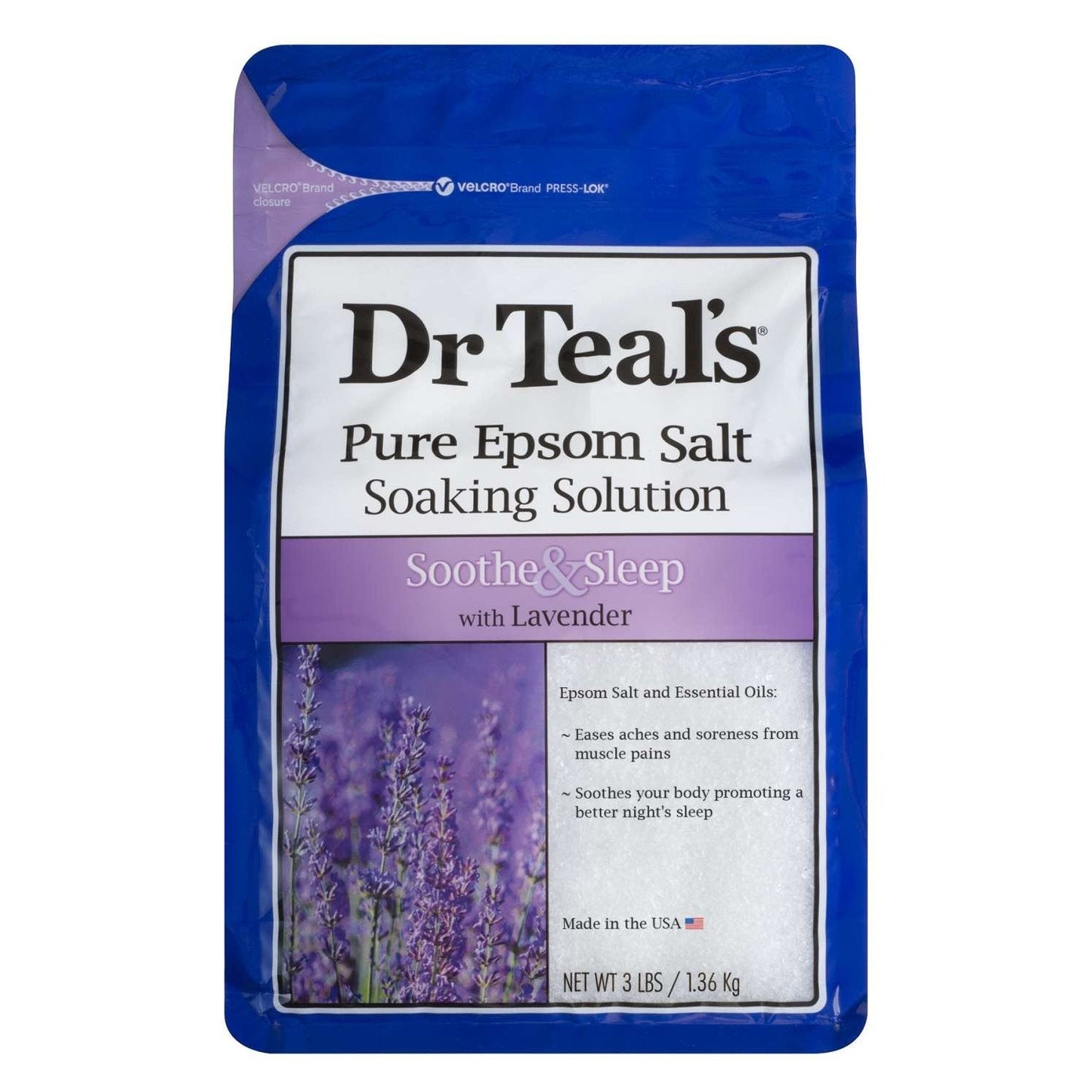 Epsom Salt Soaking Solution with Lavender for Sleep and Muscle Relief