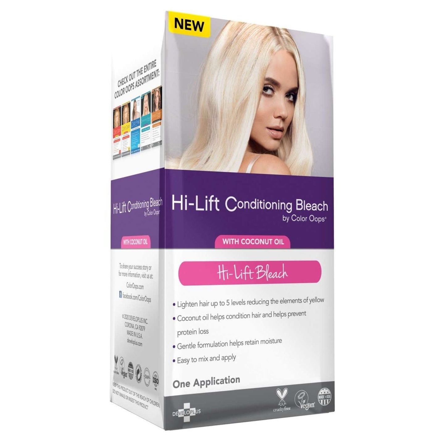 Conditioning Bleach with Coconut Oil and Aloe Vera, Hi-Lift Formula
