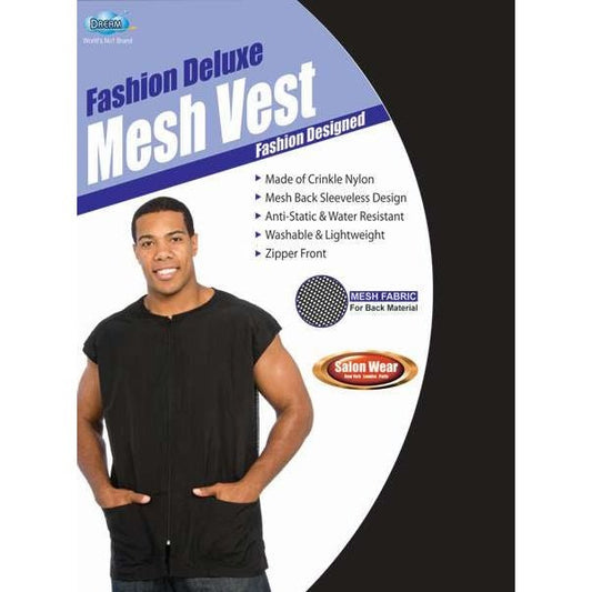 Mesh Vest Protective Salon Wear Black Lightweight