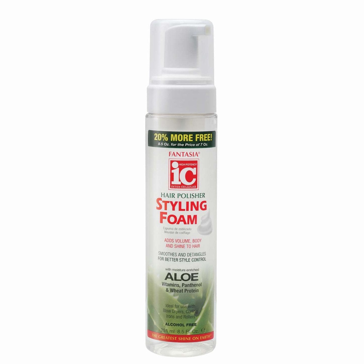 Hair Polisher Styling Foam with Sunscreen Protection and Volumizing Foam