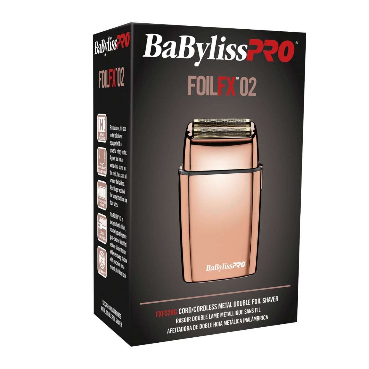Foil Shaver with Hypoallergenic Gold Foils Cordless Metal Double Foil