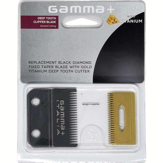 Clipper Blade Fixed Taper Gold Titanium Deep Tooth Replacement