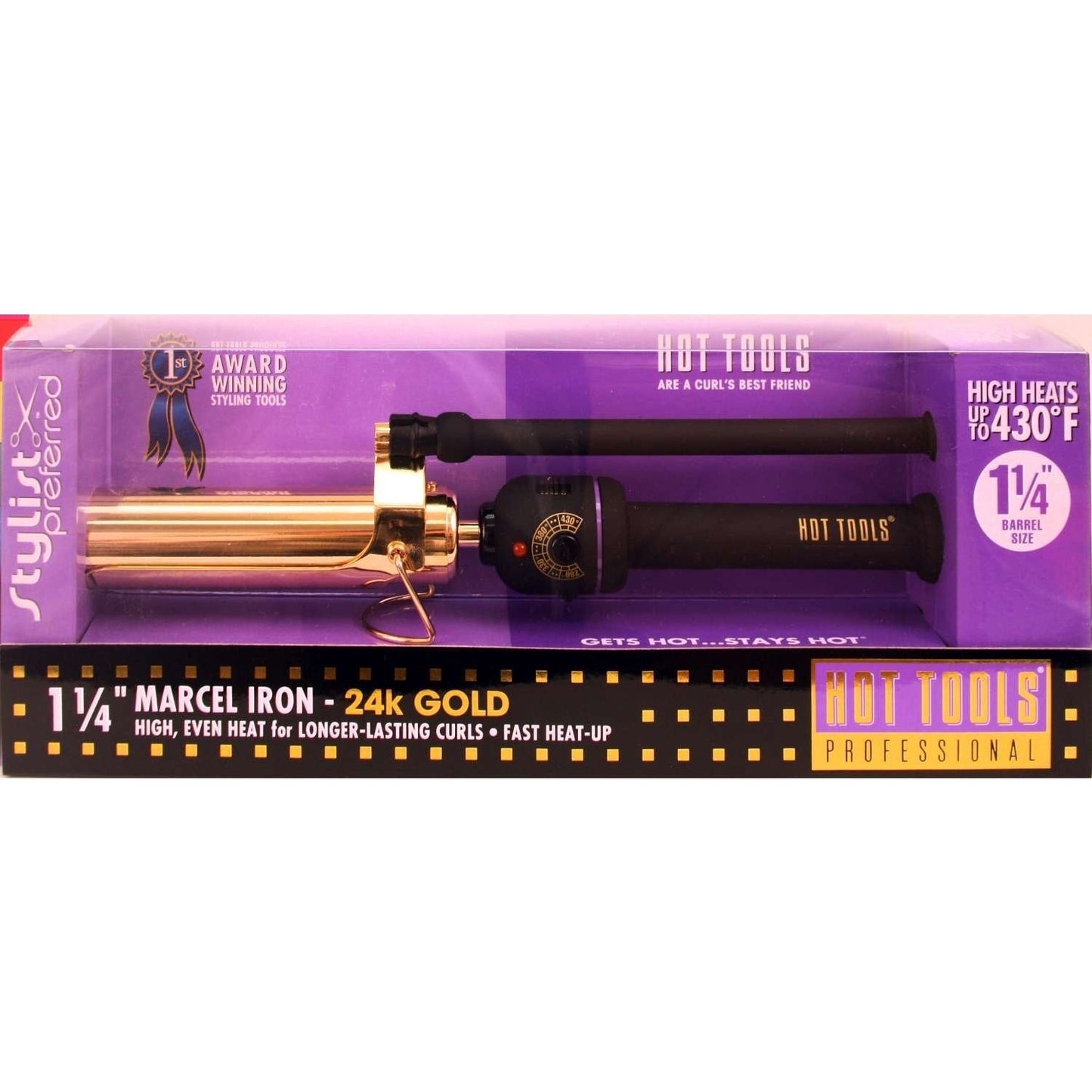 Marcel Curling Iron with 24K Gold, Variable Heat, 1 Inch