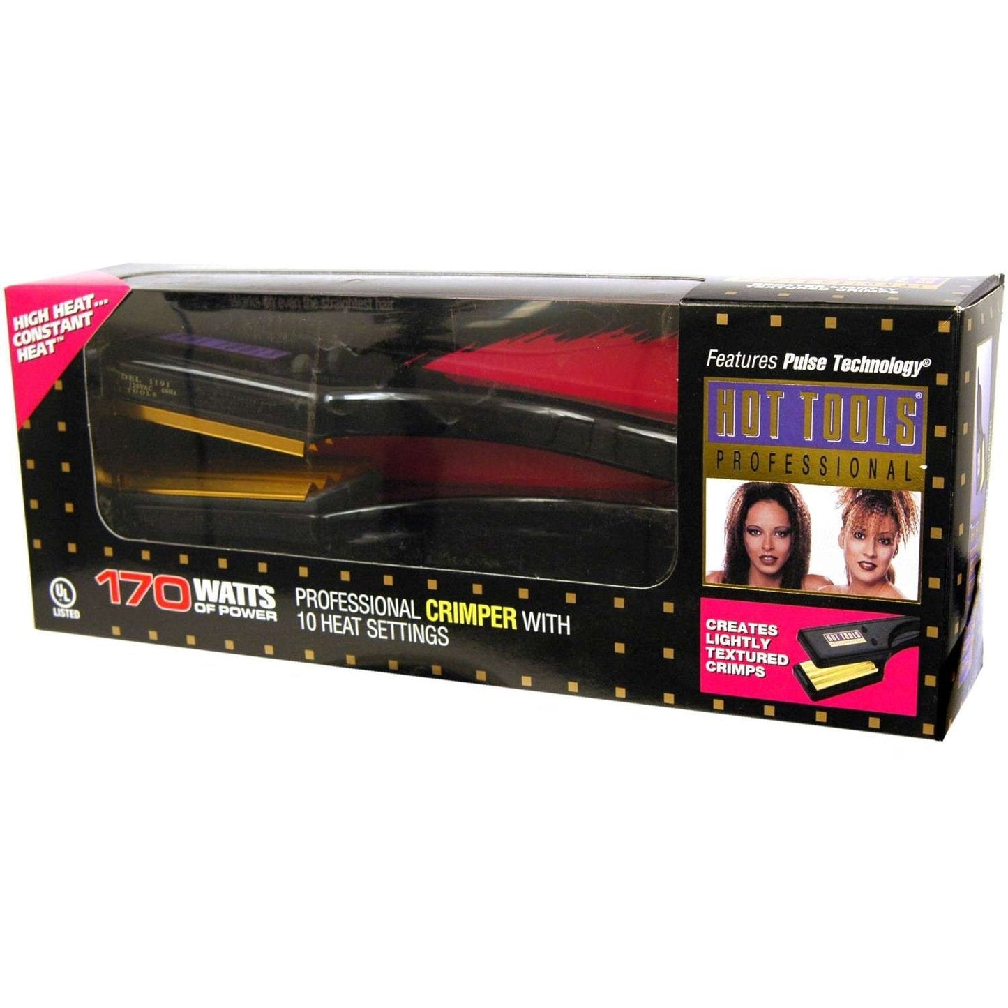 Hair Crimper for Soft Textured Hair with Adjustable Heat Settings