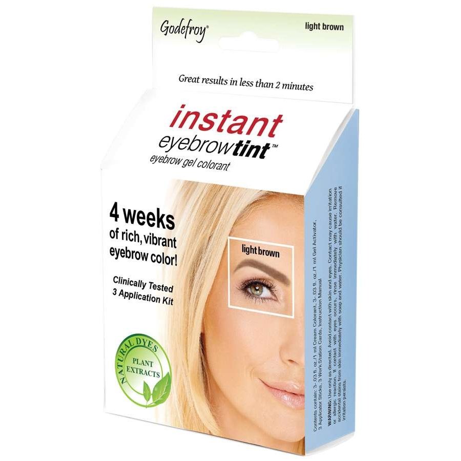 Instant Eyebrow Tint Gel Kit Light Brown 3 Applications
