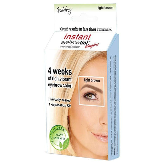 Instant Eyebrow Tint Gel with Plant Extracts Light Brown Single Kit