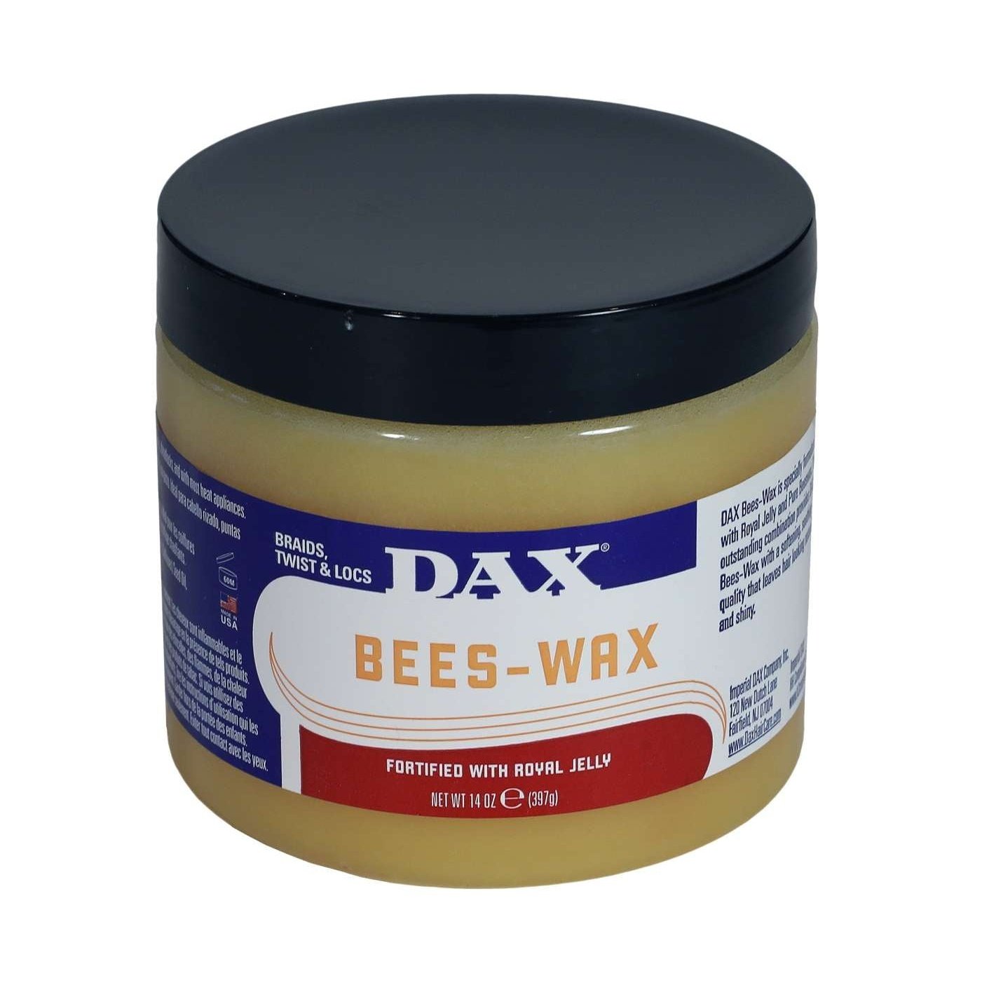 Beeswax Hair Wax with Royal Jelly for Curls, Locs, and Twists