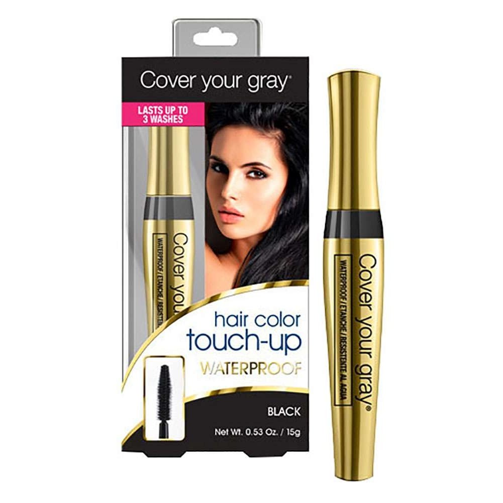 Waterproof Gray Hair Cover Brush for Long Hair Black