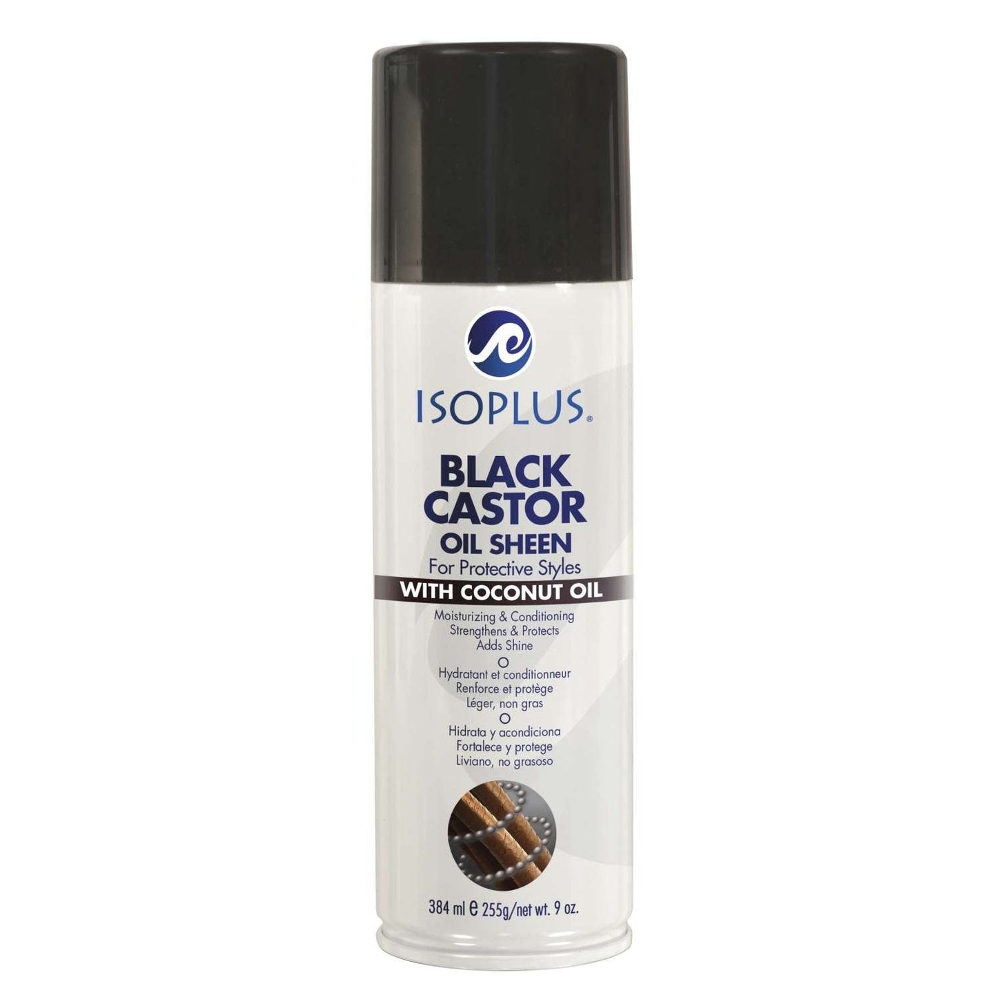 Black Castor Oil Sheen Spray for Dry and Coarse Hair