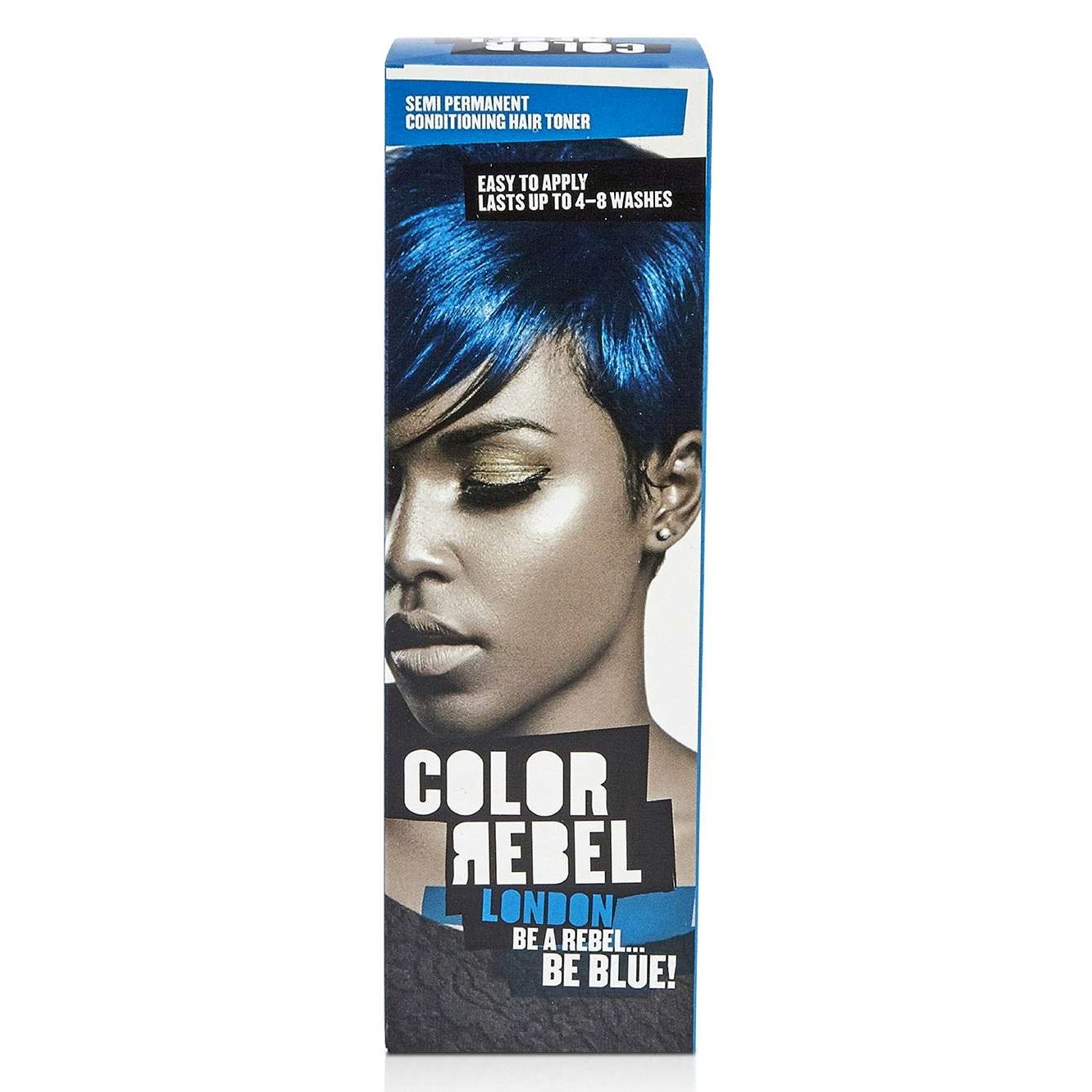 Semi-Permanent Hair Toner with Olive Oil & Castor Oil Be Blue Pack of 3