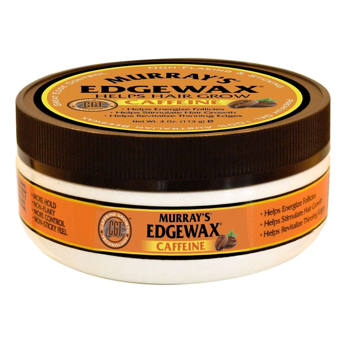 Edge Wax Pomade with Caffeine and Beeswax for Hair Care