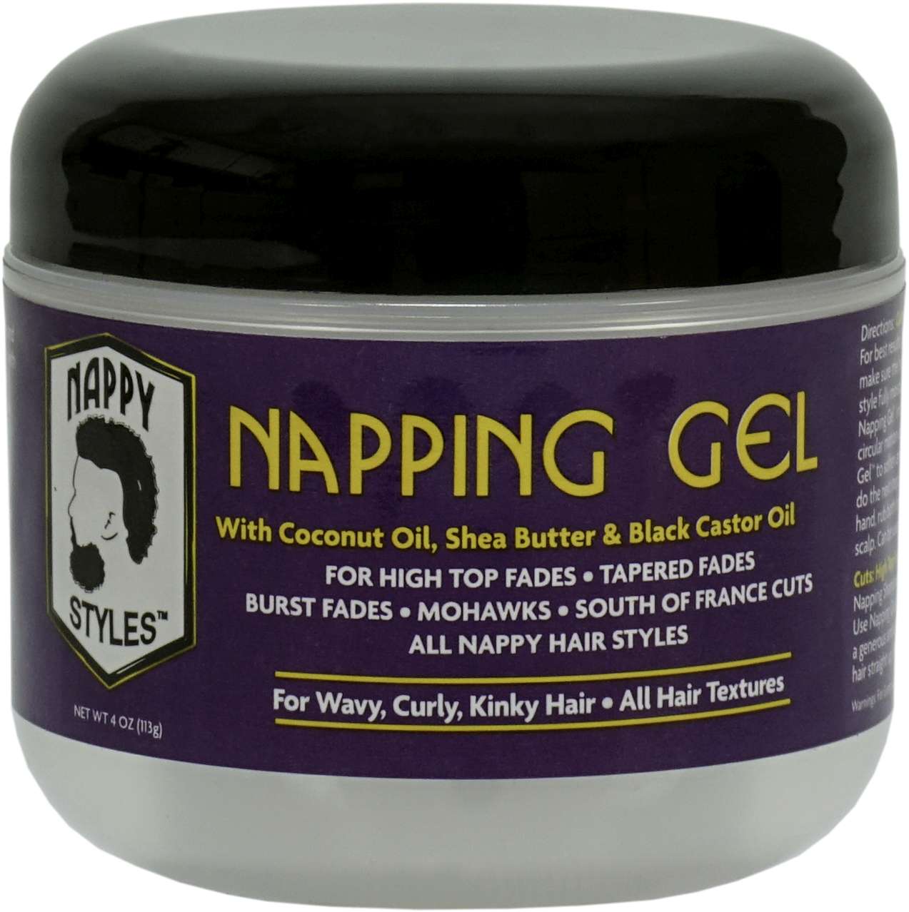 Napping Gel with Coconut Oil, Shea Butter & Black Castor Oil for All Hair Types