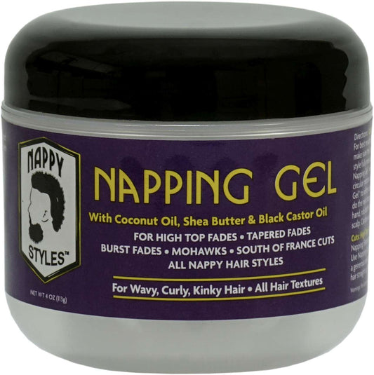 Napping Gel with Coconut Oil, Shea Butter & Black Castor Oil for All Hair Types
