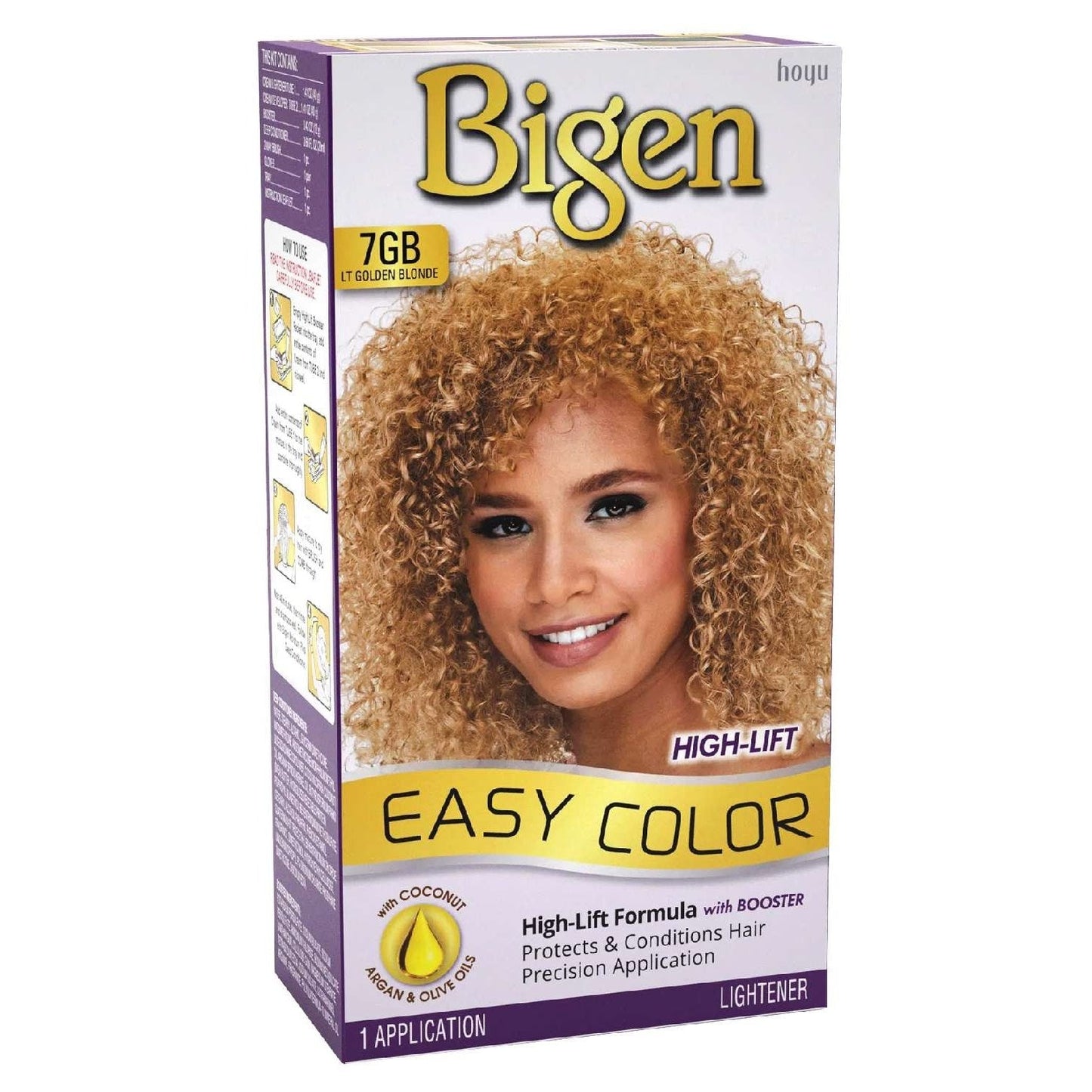 Permanent Powder Hair Color for Gray Hair Cover Up Light Golden Blonde 7Gb
