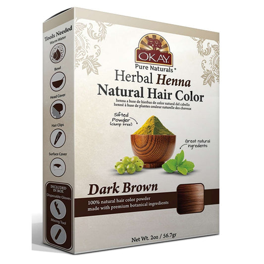 Natural Henna Hair Color Dark Brown Conditioning Formula