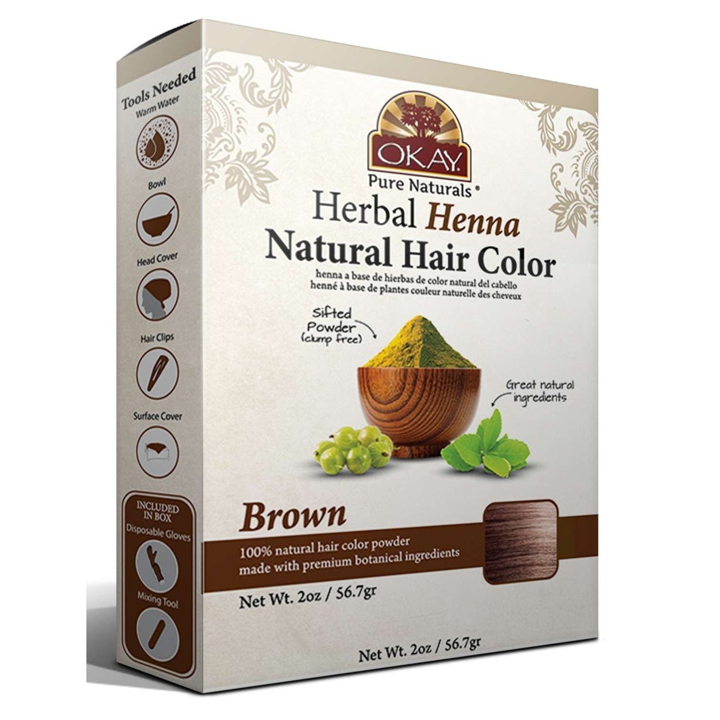 Natural Henna Hair Color Brown Long Lasting