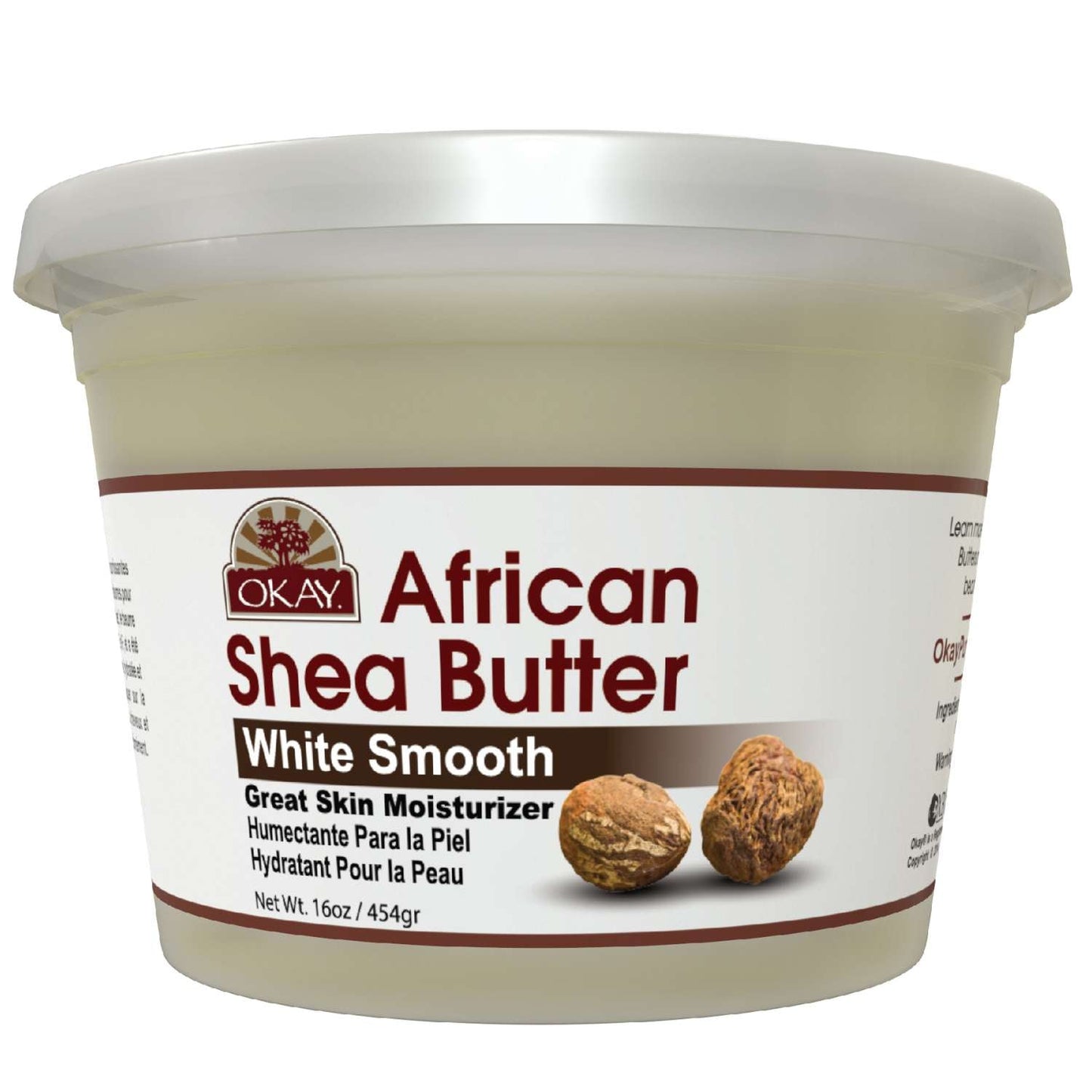 Shea Butter White Solid Moisturizer for Hair and Skin Care