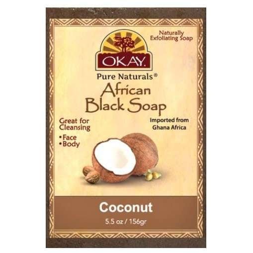 Black Soap with Coconut for Sensitive Skin Care