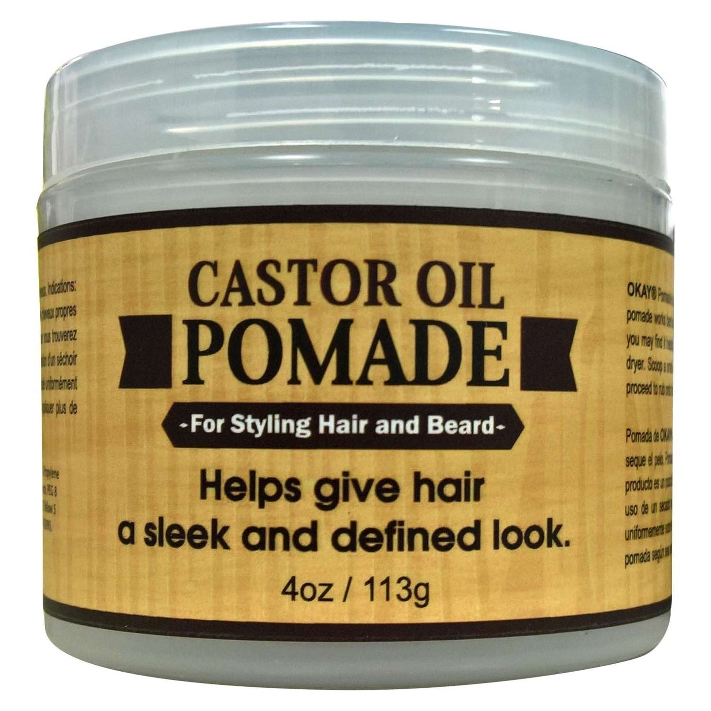Castor Oil Beard and Hair Pomade for Styling and Moisture