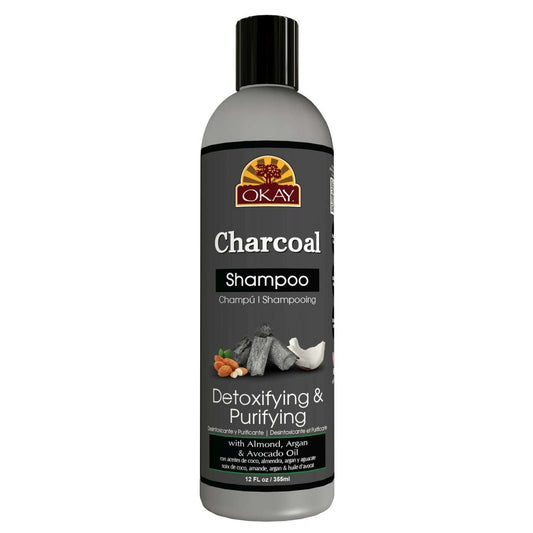 Charcoal Detoxifying Purifying Shampoo with Avocado, Argan & Almond Oil