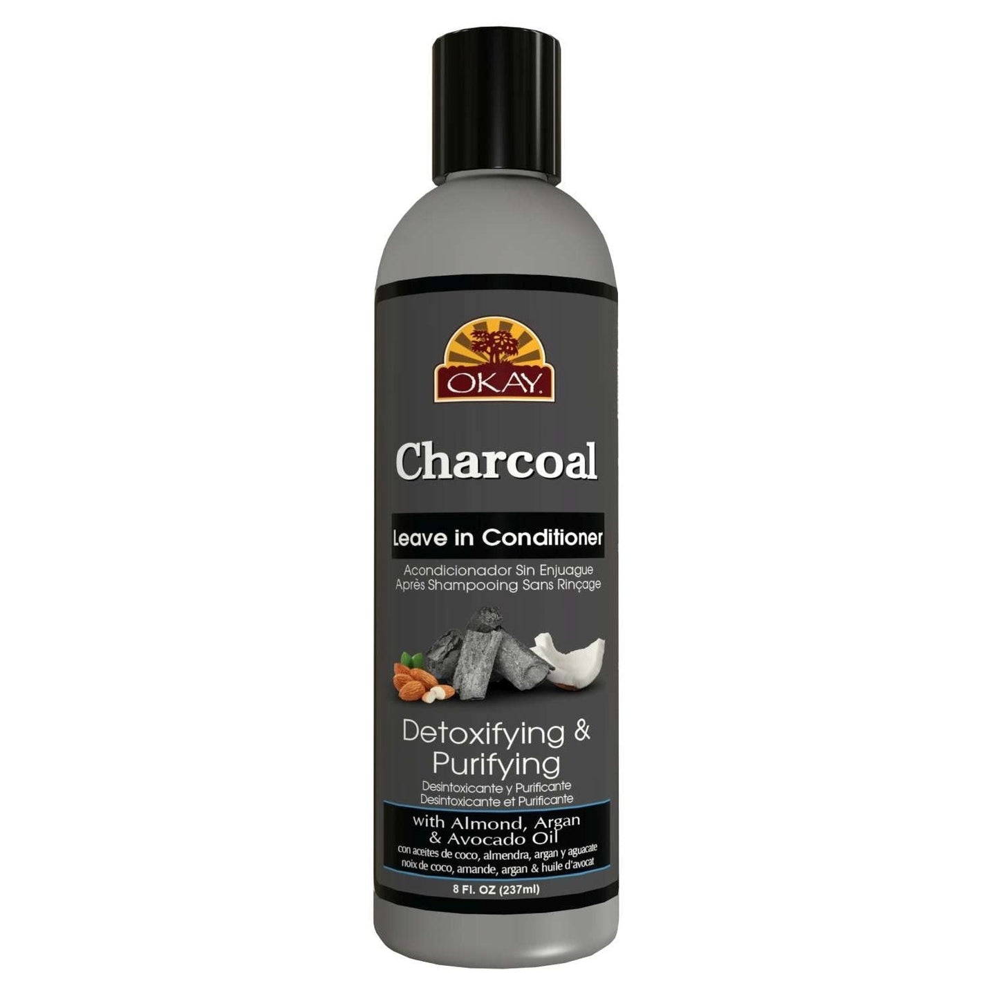 Leave-In Conditioner with Charcoal, Almond, Avocado & Argan Oil for All Hair Types