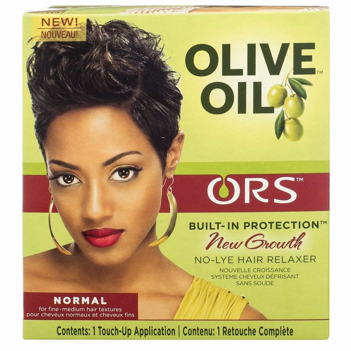 Olive Oil No Lye Hair Relaxer Touch Up for Normal Hair 1 Pack