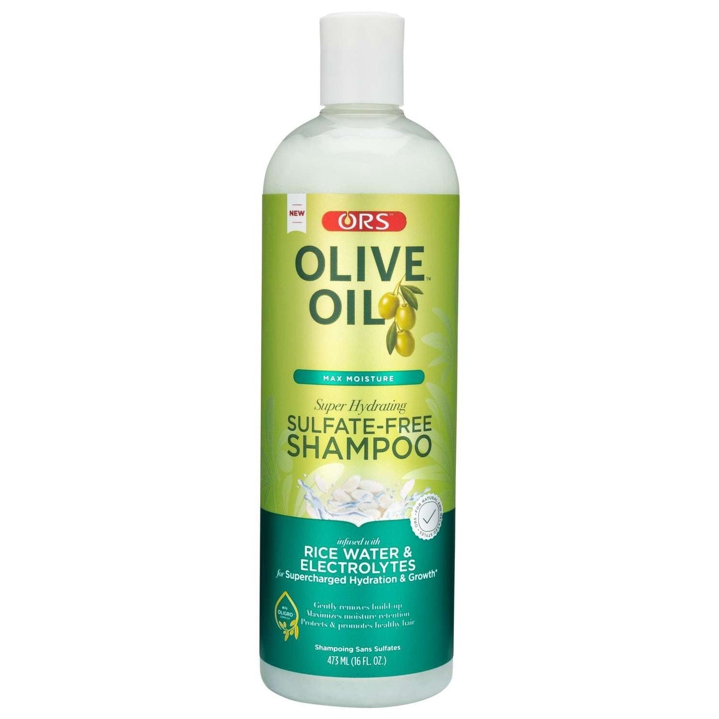 Sulfate-Free Olive Oil Max Moisture Shampoo with Rice Water and Oligro Complex