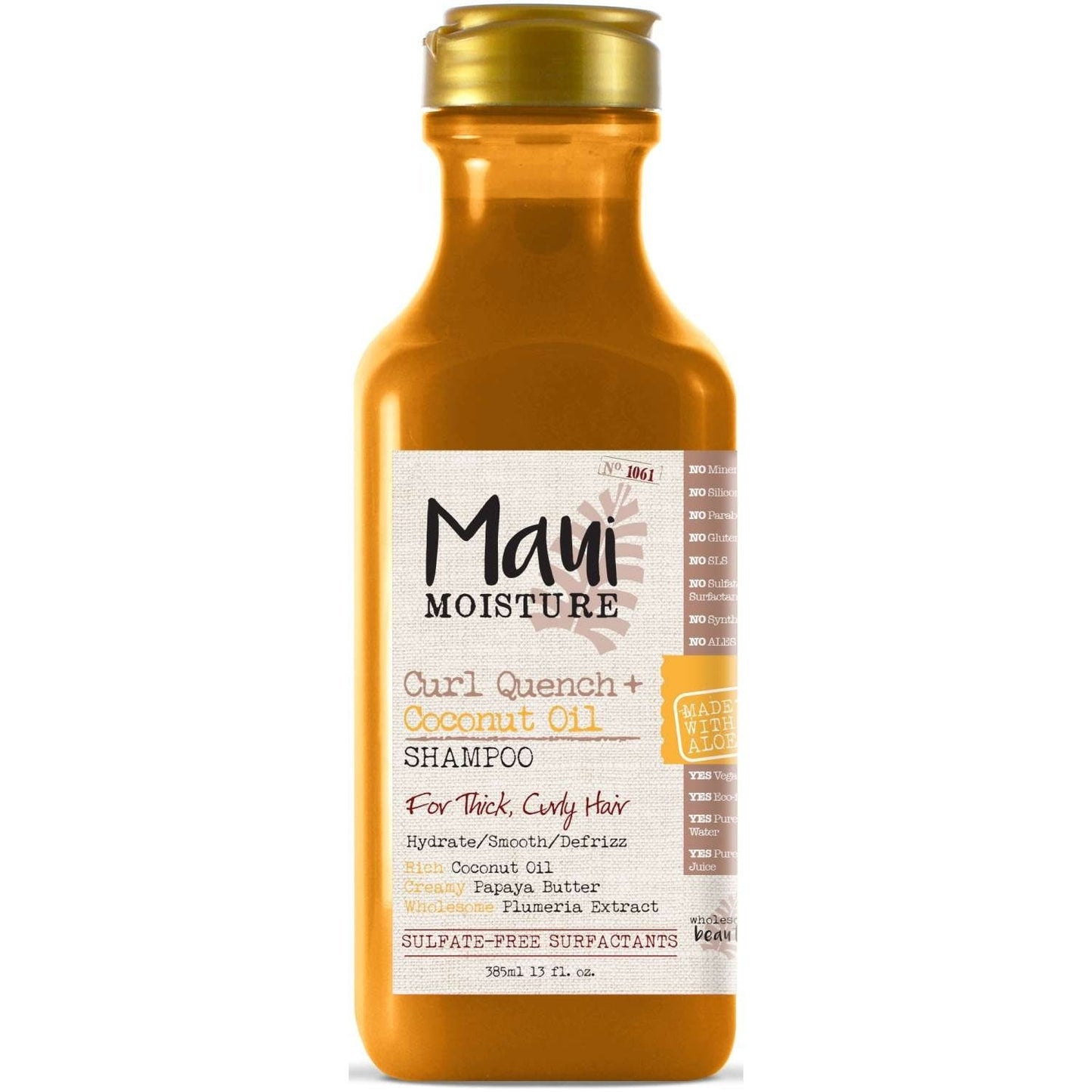 Coconut Oil Shampoo with Papaya Butter and Plumeria for Curly Hair