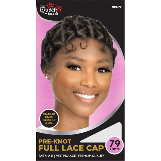 Pre-Knotted Full Lace Wig Cap 79 Knots for Braided and Crochet Styles
