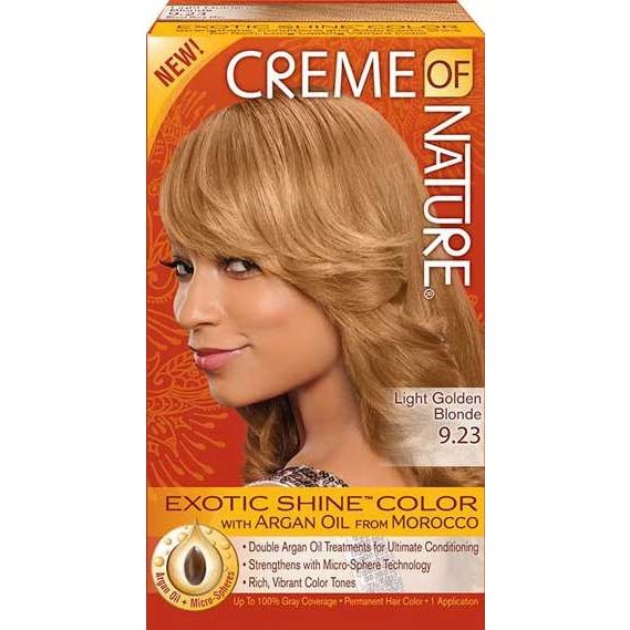 Creme of Nature Gel Hair Color with Mango Shea Butter and Argan Oil Light Golden Blonde