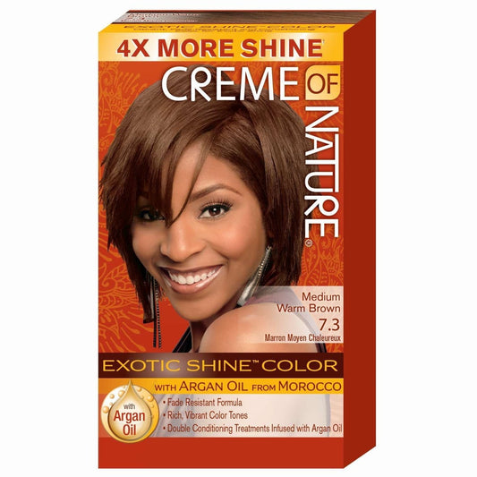 Creme of Nature Gel Hair Color with Mango Shea Butter and Argan Oil Medium Warm Brown 07.3