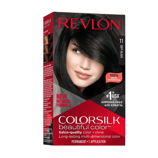 Revlon Ammonia-Free Hair Color Soft Black 011, 1 Kit