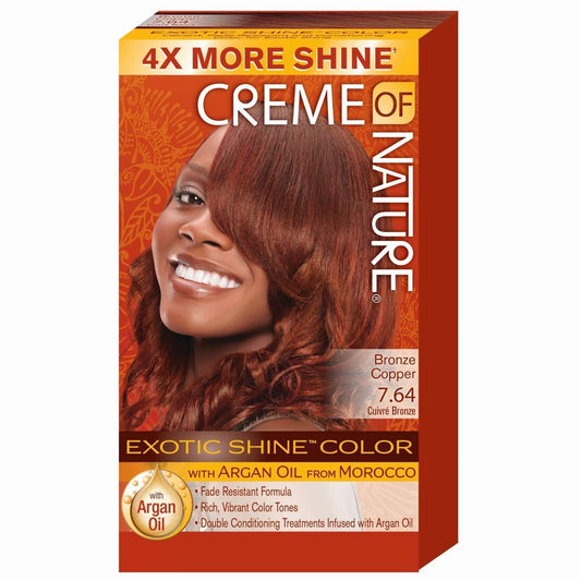 Creme of Nature Gel Hair Color with Argan Oil & Mango Shea Butter Bronze Copper 07.64