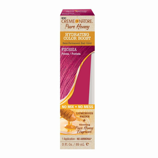 Creme of Nature Semi-Permanent Hair Color with Honey 3 oz Fuchsia