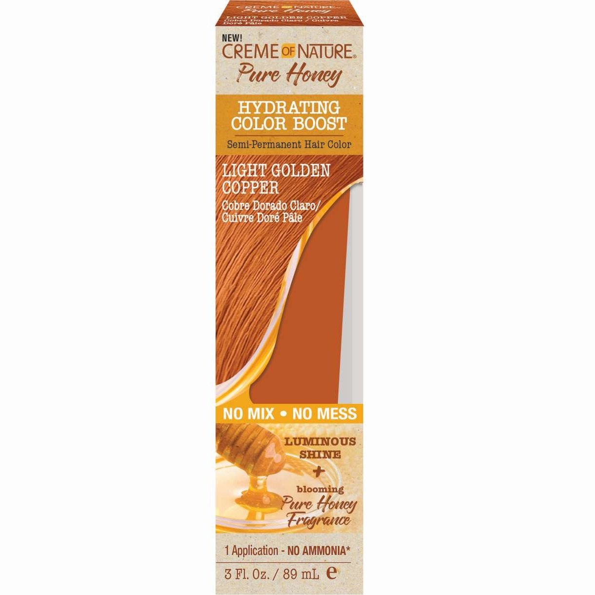 Creme of Nature Semi-Permanent Hair Color Ammonia-Free Light Golden Copper