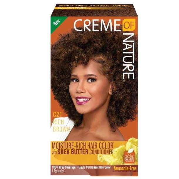 Creme of Nature Liquid Hair Color with Shea Butter Ammonia-Free Rich Brown