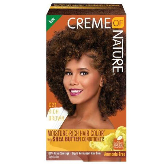 Creme of Nature Liquid Hair Color with Shea Butter Ammonia-Free Rich Brown