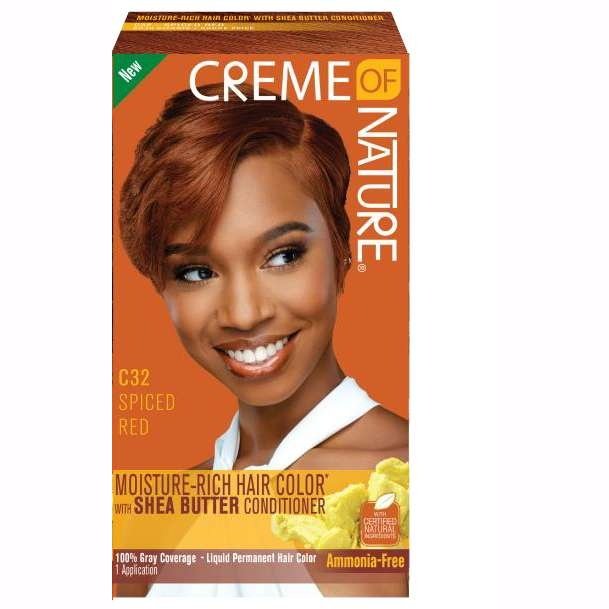 Creme of Nature Liquid Hair Color Ammonia-Free Shea Butter Conditioning 32 Spiced Brown