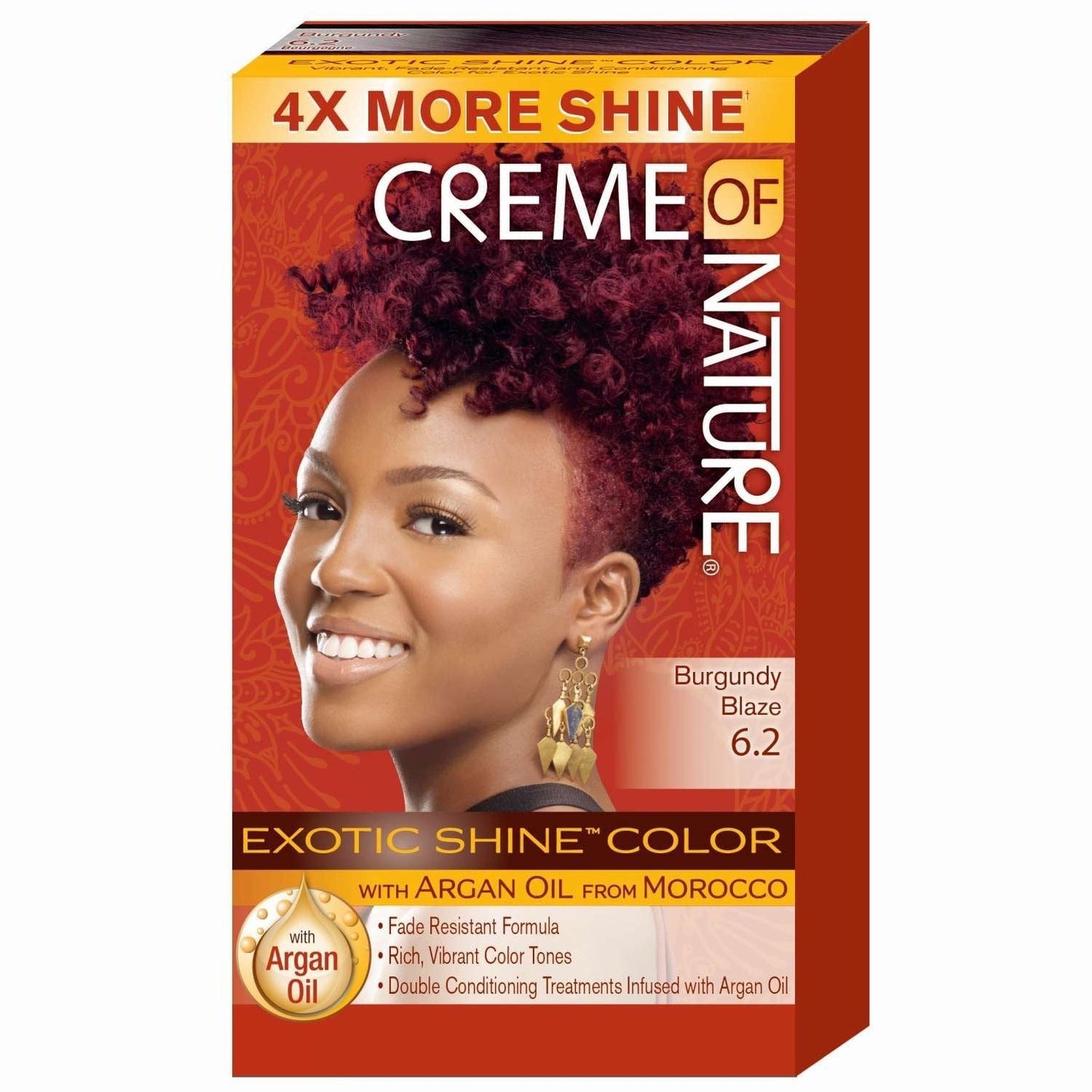 Creme of Nature Gel Hair Color with Argan Oil and Mango Shea Butter Burgundy Glaze