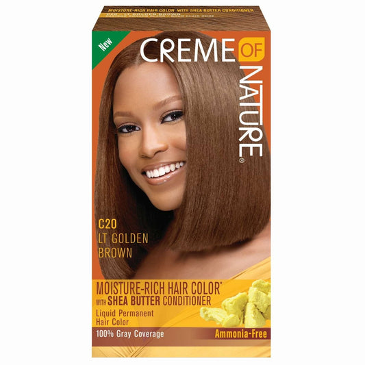 Creme of Nature Liquid Hair Color Ammonia-Free with Shea Butter 20 Lt Golden Brown