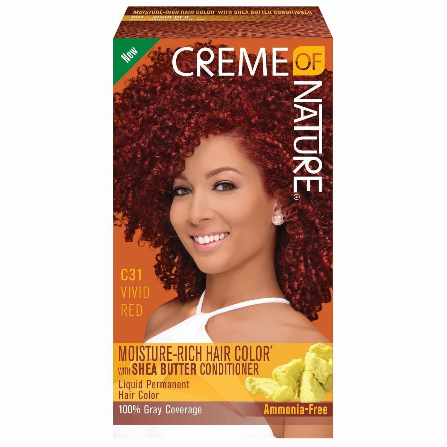 Creme of Nature Liquid Hair Color Ammonia-Free with Shea Butter & Mango 31 Vivid Red