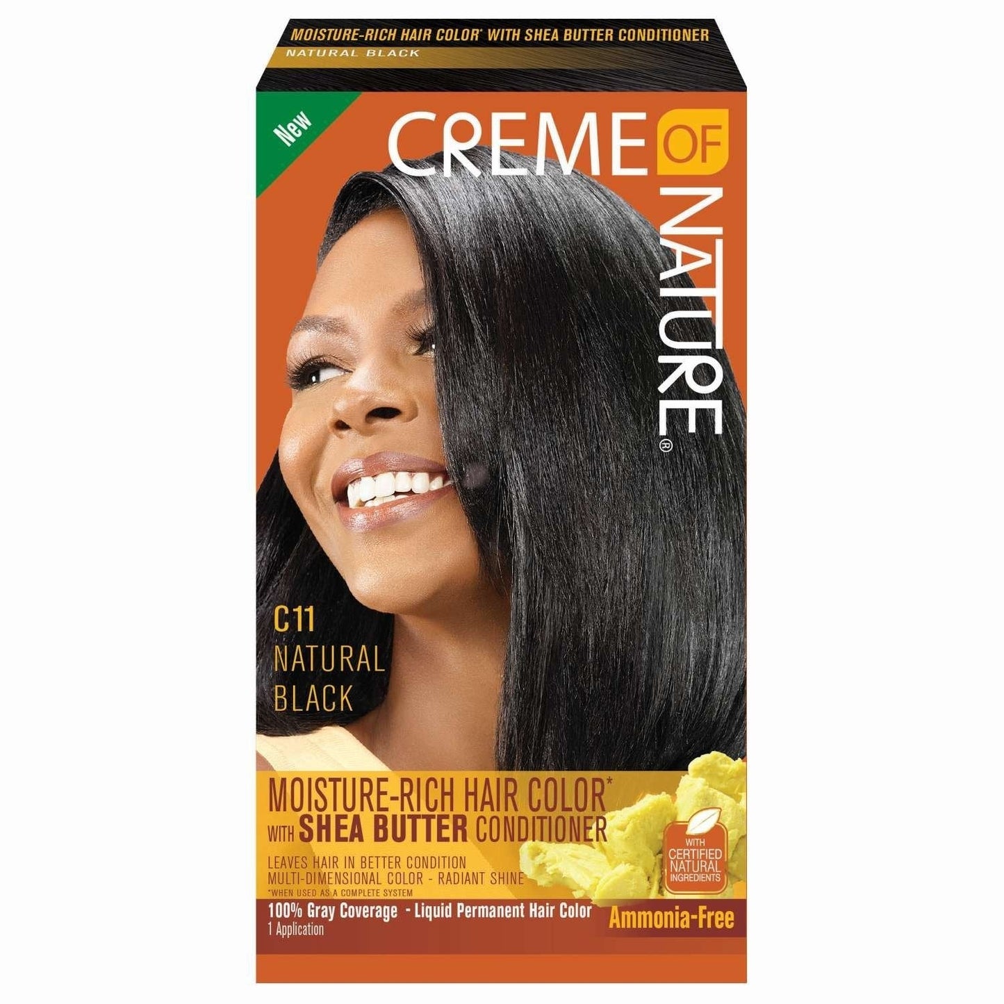 Creme of Nature Liquid Hair Color with Shea Butter Ammonia-Free Natural Black